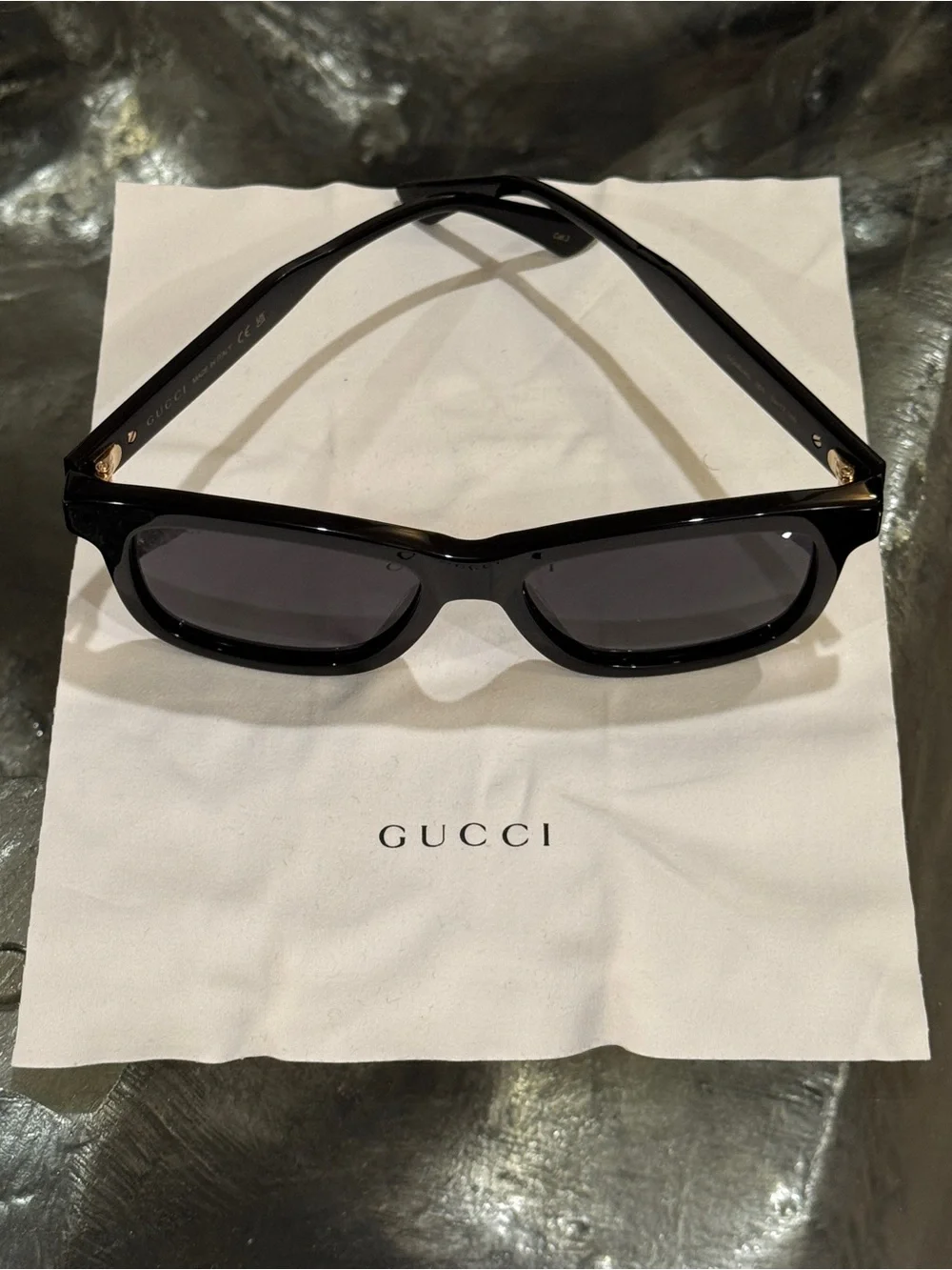 Gucci Glossy Black Sunglasses - New! Never worn!